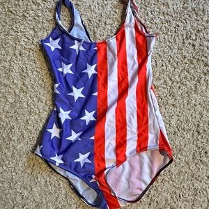 Patriotic Stars and Stripes Kids One Piece